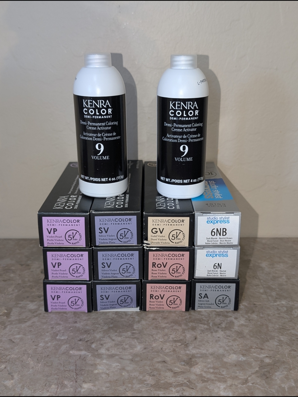 Kenra Color Demi-Permanent Hair Color Kit with 9 Volume Activator - White
